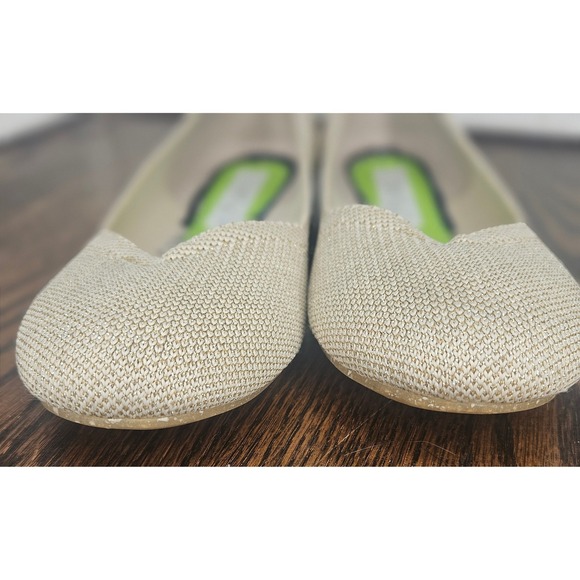 Rothy's The Flat Ballet Gold Slip On Round Toe Size 6 - Picture 2 of 9